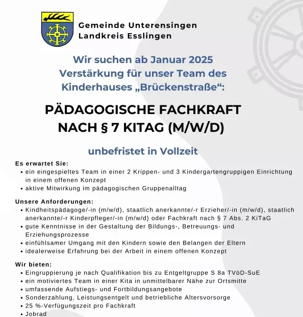 Pädagogische Fachkraft